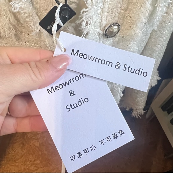 NWT Meowrrom & Studio White Fragrance Jacket Blazer - Picture 5 of 11
